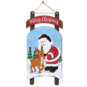 Santa Claus Christmas 🛷 Sled Sign